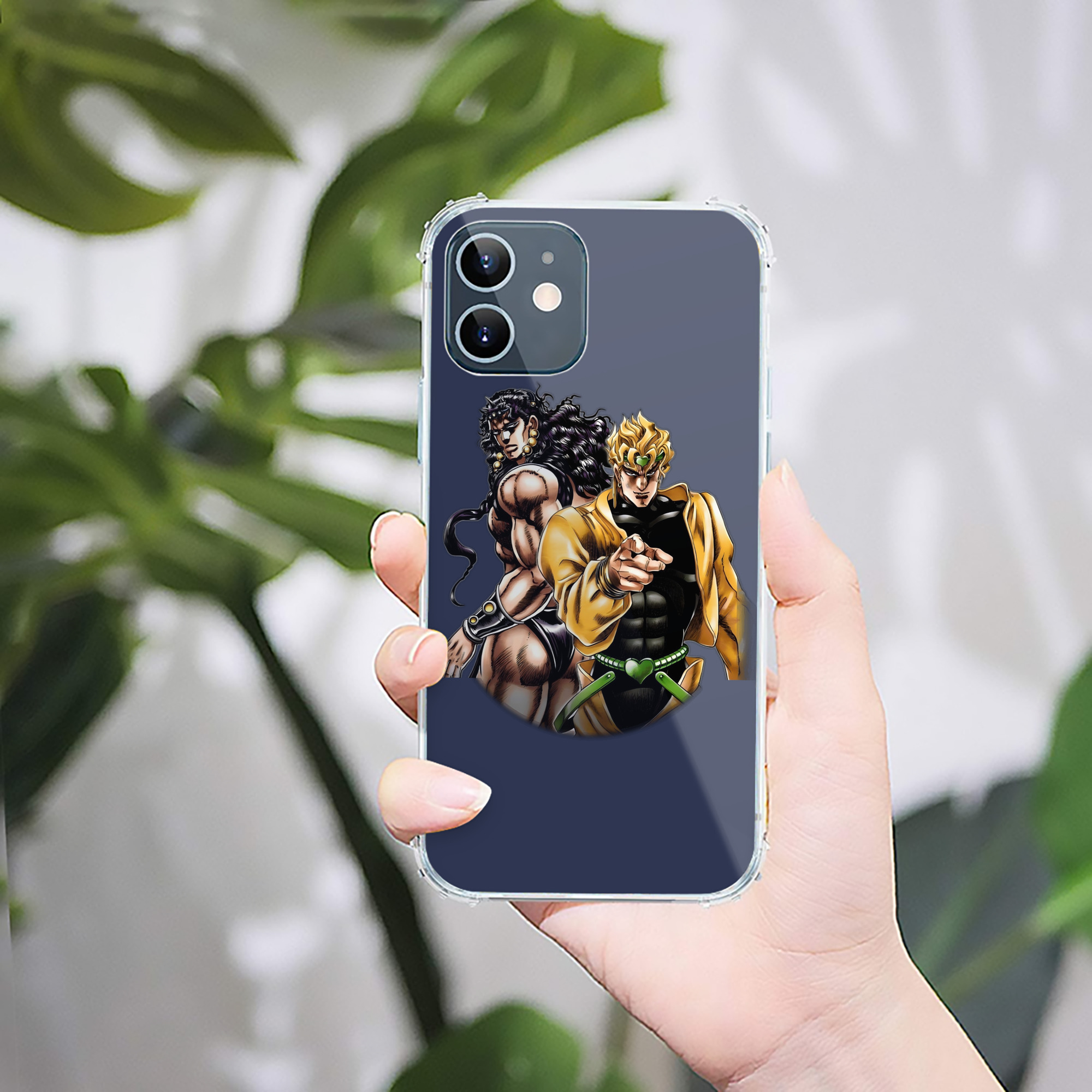 （画像用） ジョジョの奇妙な冒険 ディオ?ブランドー JoJo's Bizarre Adventure Dio Brando 【iPhone 12シリーズ対応】透明スマホケース（クリアソフトケース）